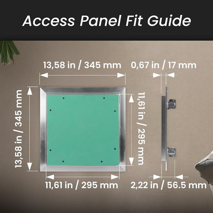 Repa Market 12 x 12 Inch Access Panel for Drywall with Aluminum Frame/Wall Hole Cover/Access Door Panel with Click Function – Heavy-Duty Service Hatch for Plumbing, Electrical, HVAC Access Door