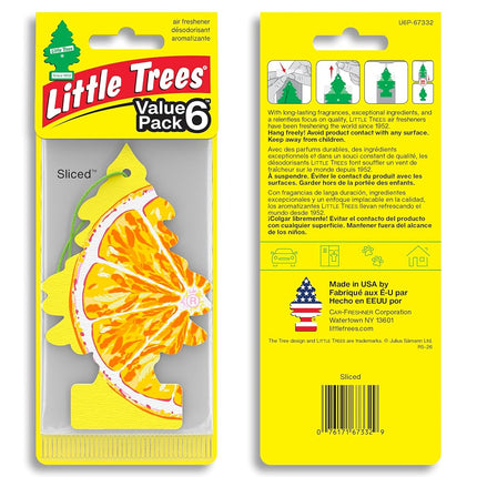 Little Trees Car Air Freshener I Hanging Tree Provides Long Lasting Scent for Auto or Home I Sliced, 6-Packs (4 Count)