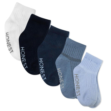 HonestBaby 10 Pack Multipack Cozy Socks Sustainably Made for Infant, Newborn Baby, Toddler, Kids Boys, Girls, 10-Pack Blue Sunrise, 6-12 Months, 10-pack Blue Sunrise, 6-12 Months