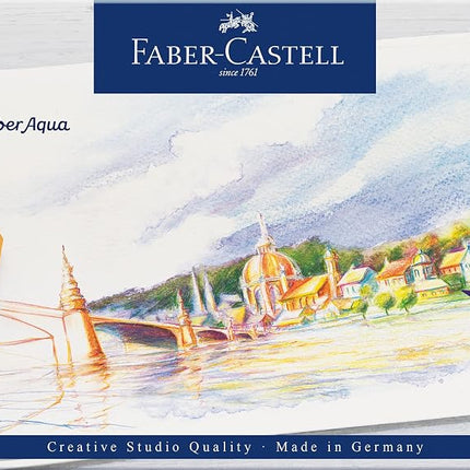 Faber-Castell Creative Studio Goldfaber Aqua Watercolour Pencil, Multicoloured Tin of 36 Pencils, Art, Craft, Drawing, Sketching, Home, School, University, Colouring