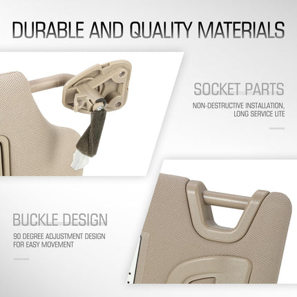 Pare-soleil beige DNA MOTORING (côté passager) compatible avec Nissan Altima 2013-2018, ZTL-Y-0324-BE