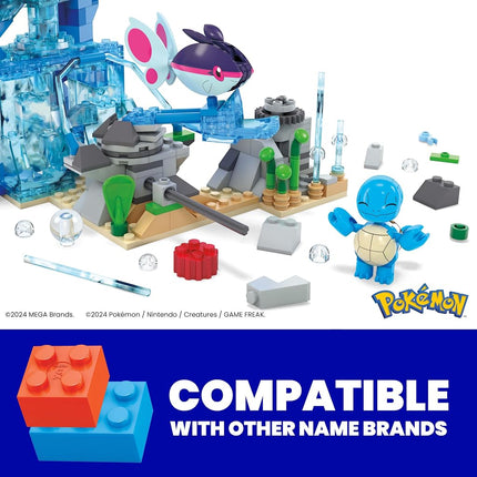 MEGA Pokémon Building Toys Set Aquatic Adventure with 319 Pieces, 2 Poseable Characters, for Kids, HXF79