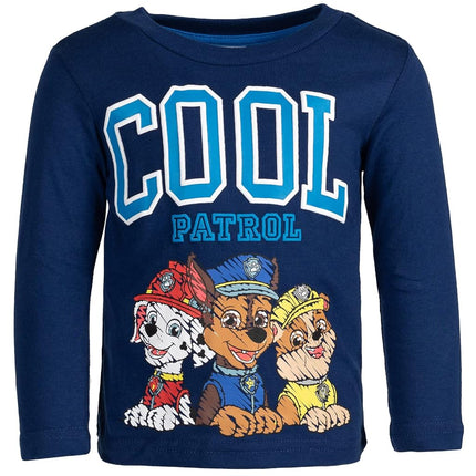 Paw Patrol Marshall Chase Rubble Kids 2 Pack Long Sleeve T-Shirt, Blue/Gray, 2 Years