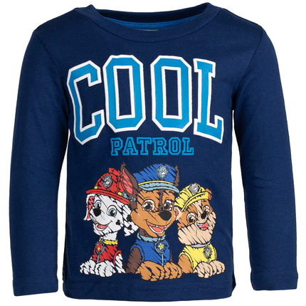 Paw Patrol Marshall Chase Rubble Toddler Boys 2 Pack Long Sleeve T-Shirt Blue 3T