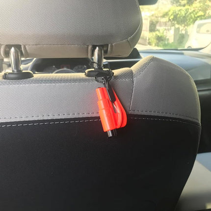 RESQME The Original Emergency Keychain Car Escape Tool, 2-in-1 Seatbelt Cutter and Window Breaker, Made in USA, Family Pack of 3 - Red, White, Lime Green -Compact Emergency Hammer