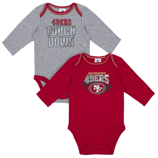 NFL San Francisco 49Ers 2 Pack Long Sleeve Bodysui