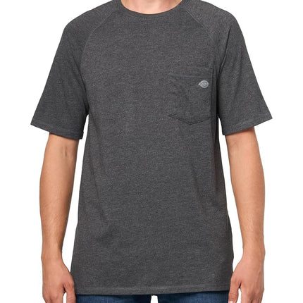 Dickies Men's Cooling Short Sleeve Pocket T-Shirt, Knit Black Heather, X-Large Big Tall