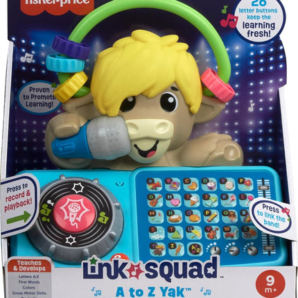Fisher-Price Baby Learning Toy Link Squad A to Z Yak with Interactive Music & Lights for Children from 9 Months, Only Compatible with Link Squad Items