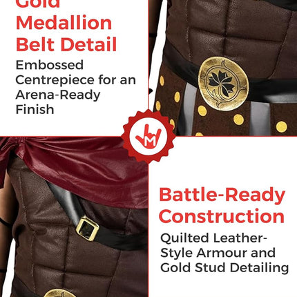 Morph Gladiator Costume, Halloween Costumes for Men, L