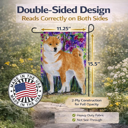 Caroline's Treasures SS8061GF Shiba Inu Flag, Small, Multicolor