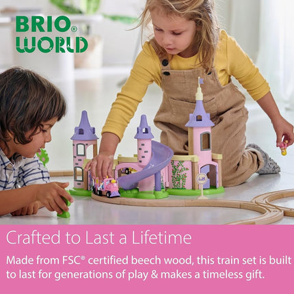BRIO Disney Princess Castle Train Set for Kids Age 3 Years Up - Compatible with all BRIO Railway Sets & Accessories - Gifts for Girls
