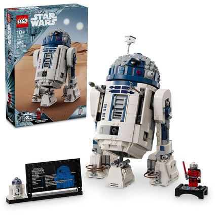 LEGO Star Wars R2-D2 Brick Built Droid Figure, Collectible May The 4th Toy with Exclusive 25th Anniversary Minifigure Darth Malak, Star Wars Gift Idea for Kids or Fans Ages 10 and Up, 75379