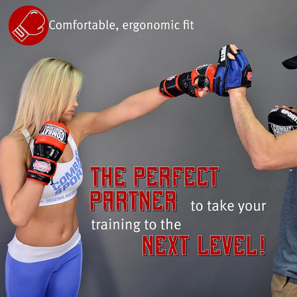 Combat Sports Max Strike MMA Training Gloves (Blue, Regular)