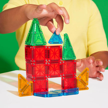 Magna-Tiles microMAGS 26-Piece Travel Magnetic Construction Set – Bold Colors, The Original Magnetic Building Brand