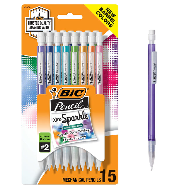 BIC Xtra-Sparkle Number 2 Mechanical Pencils With 