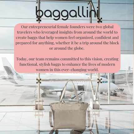 Baggallini Carryall Laptop Tote, Sterling Shimmer, One Size