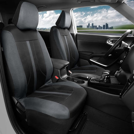 Motor Trend M354 Polyester Cloth Straight-Line Performance Seat Covers for Car Truck Van SUV Auto Protector