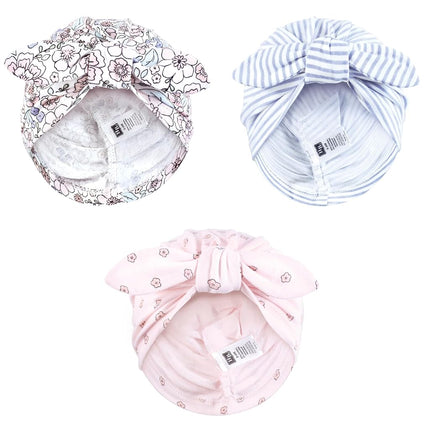 Turbantes de algodón para bebé de Hudson Baby, para niñas de 0 a 24 meses, diseño So Pretty Flower, de 0 a 24 meses