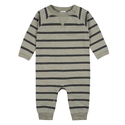 Gerber Baby Boys' 2 Pack Long Leg Romper, Green, 0-3 Months, Green, 0-3 Months
