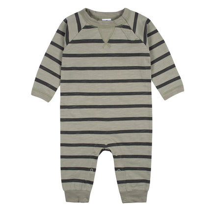 Gerber Baby Boys' 2 Pack Long Leg Romper, Green, 0-3 Months, Green, 0-3 Months