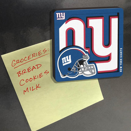 YouTheFan NFL New York Giants 3D Logo Series Magnets