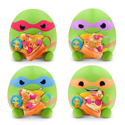 Snackles ZURU Teenage Mutant Ninja Turtles Edition 35cm Plush Fluffy Soft 35cm Teenage Mutant Ninja Turtles Plush Toy with Pizza Accessory (Raphael)