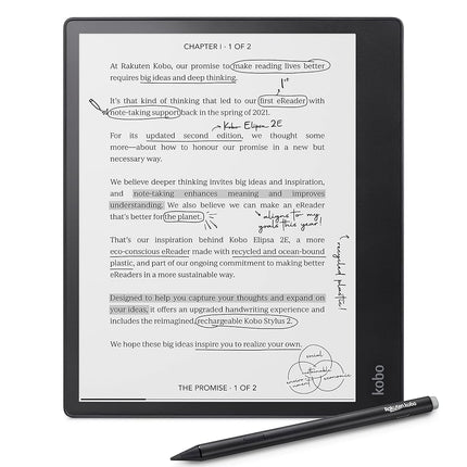 Kobo Elipsa 2E eReader + Stylus 2, 10.3” Touchscre