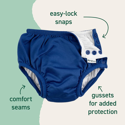 green sprouts i Play. Baby Boys Snap Reusable Absorbent Swimsuit Diaper Navy 24mo, 24 Months