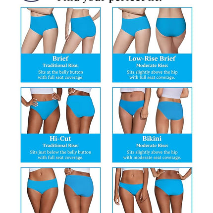 Fruit of the Loom Women's Plus Size Comfort Covered Cotton Assorted Briefs, 6 Pack Underwear, 16 (Pack of 6)
