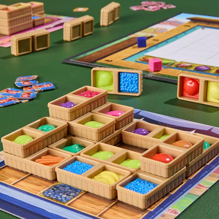 Market Fresh Board Game – Fun Strategy Tile Placement Game for Children, Teens and Adults – Ages 8+ – 1-4 Players – 45 Mins. – Family Games - English Version