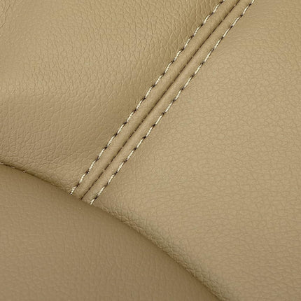 Housse de siège inférieure ECOTRIC compatible avec Ford F250 F350 F450 Lariat 1999 2000 - Côté conducteur, cuir artificiel, couleur : beige, avant gauche