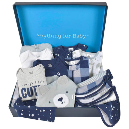 Gerber Baby 14-Piece Clothing Gift Set, Blue, Newborn