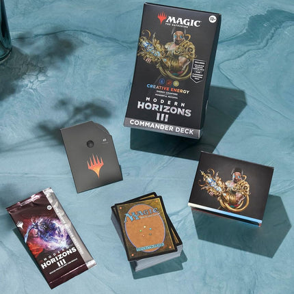 Magic: The Gathering Modern Horizons 3 Commander Deck - Creative Energy (100-Card Deck, 2-Card Collector Booster Sample Pack + Accessories) (English Version)