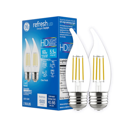 GE Refresh LED Light Bulbs, 60 Watt Eqv, Daylight,