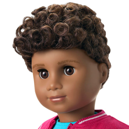 American Girl, Truly Me 18-inch Doll #113 with Brown Eyes, High-Top Curly Dark-Brown Hair, Deep Skin, for Ages 6+