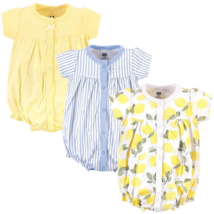 Grenouillères en coton unisexe Hudson Baby, citron, 18-24 mois