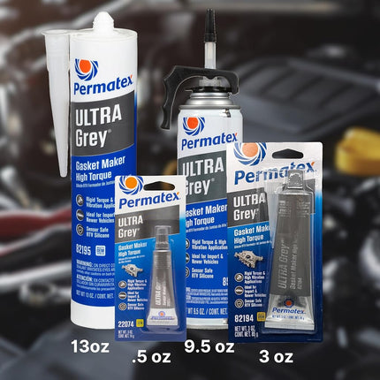 Permatex Ultra Grey RTV Silicone Gasket Maker, 368 g