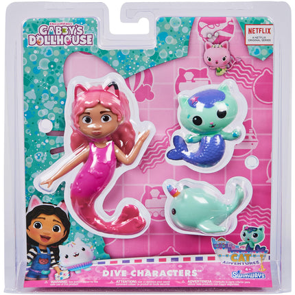 SwimWays Gabby's Dollhouse Dive Characters 3-Pack,