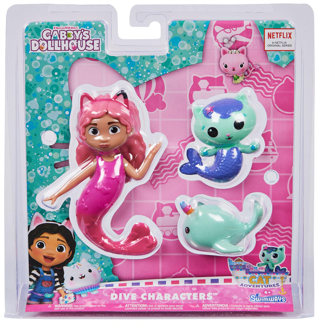 SwimWays Gabby's Dollhouse Dive Characters 3-Pack,