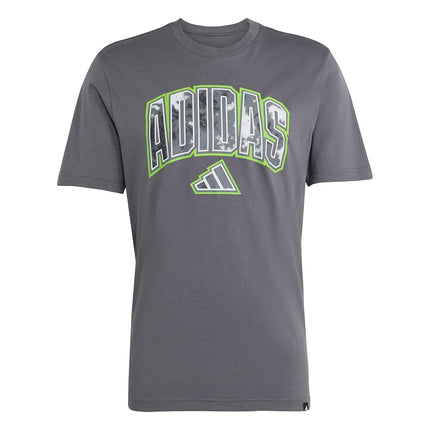 adidas Men's Camouflage Graphic T-Shirt, Grey/Script, Large Tall