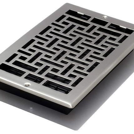 Decor Grates AJL610W-NKL Floor Register, Brushed N