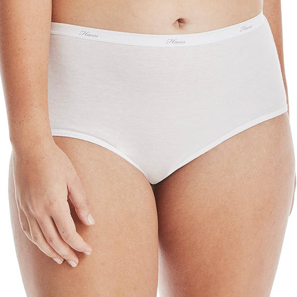 Hanes Women’s Cotton Brief Panties Multi-Packs - white - 6