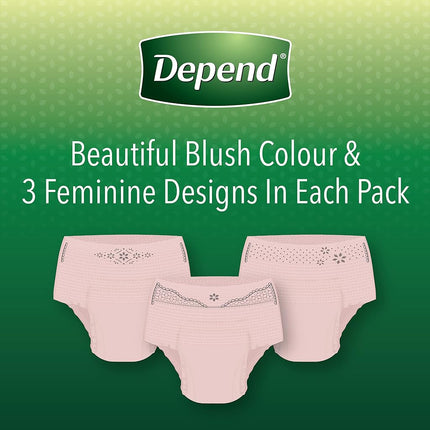 Depend FIT-FLEX Incontinence Underwear for Women, Maximum Absorbency, L, Tan 17 count(pack of 2)