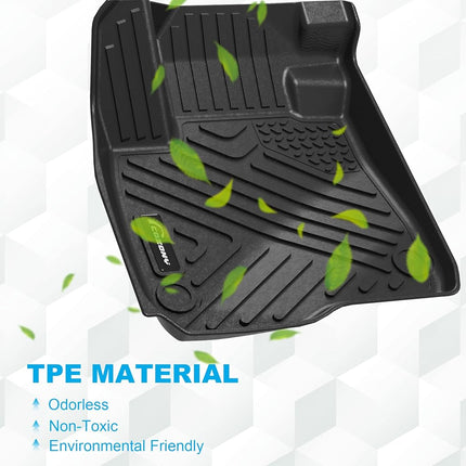 Tapis de sol GarveeTech compatibles avec Mazda CX-5 2017-2025, tapis de sol sur mesure toutes saisons, tapis de sol inodores en TPE pour première et deuxième rangées pour accessoires CX5 2017-2024 2025, noir