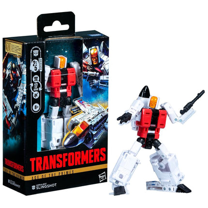 Transformers Age of The Primes Deluxe Class Aerialbot Slingshot, 5.5-inch Converting Action Figure, Robot Toys for Ages 8+