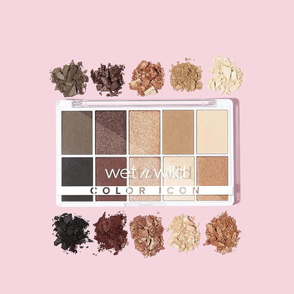 Wet N Wild Color Icon 10-Pan Eyeshadow Makeup Palette, Brown Nude Awakening, Long Lasting, Shimmer, Metallic, Glittery, Matte, Rich Smooth Pigment, Cruelty Free