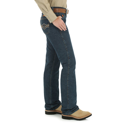 Wrangler Women's Flame Resistant Western Midrise Boot Cut Jean, Crosshatch, 11x30
