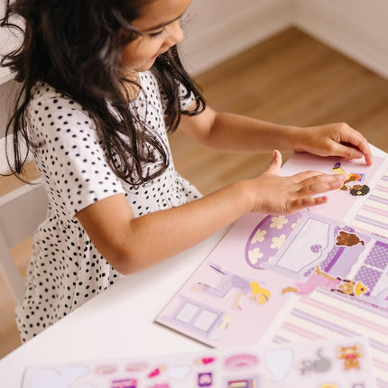 Melissa & Doug Reusable Sticker Pad Set: Play House - 175+ Reusable Stickers Toddler Travel Toys, Sticker Book for Kids Ages 3+