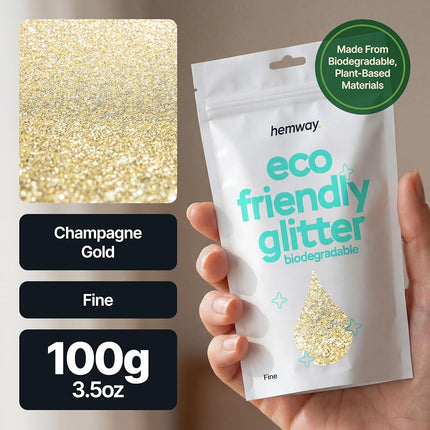 Hemway Eco Friendly Biodegradable Glitter 100g / 3.5oz Bio Cosmetic Safe Sparkle Vegan for Face, Eyeshadow, Body, Hair, Nail and Festival Makeup, Craft - 1/64" 0.015" 0.4mm - Silver Holographic