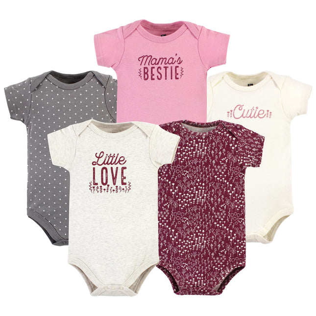 Hudson Baby Unisex Baby Cotton Bodysuits, Little L